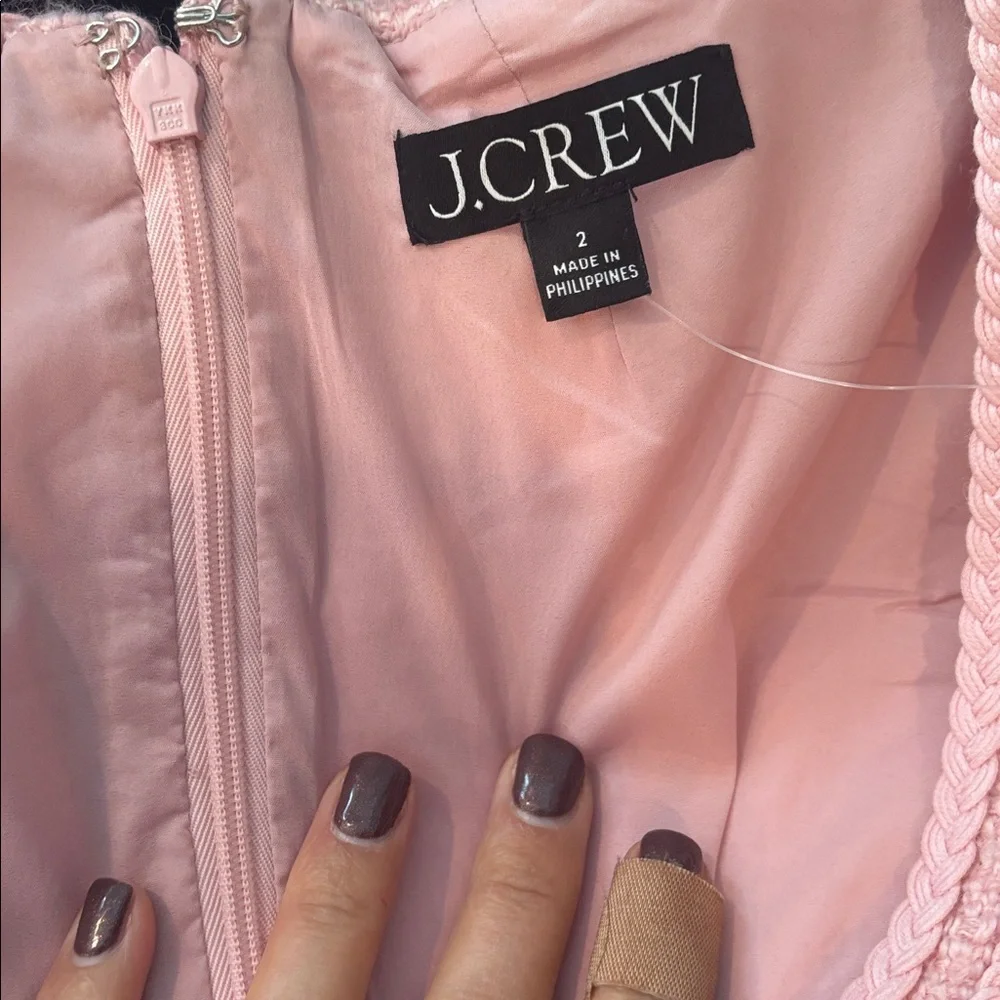 JCREW $248 Size 2 Sophia Sleeveless Dress in Tweed BY797 NWOT Pink